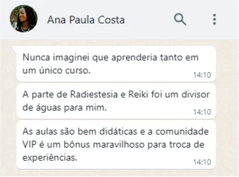 Depoimento de aluno da Formação Jornada Holística
